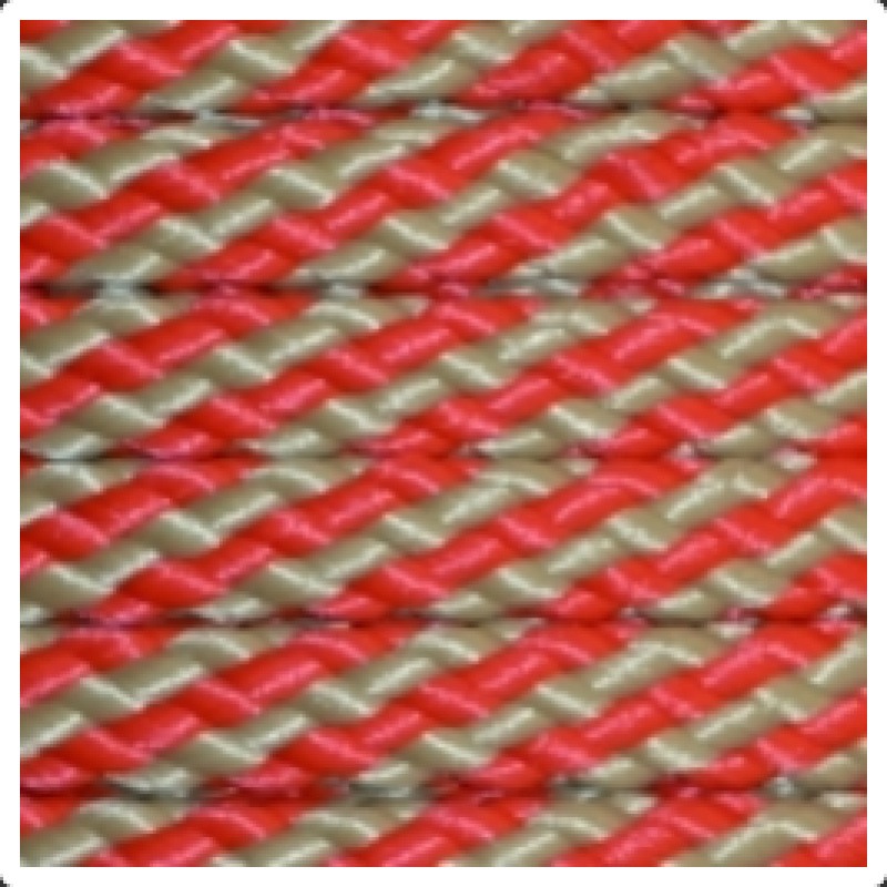 PPM touw 8 mm rood/beige streep